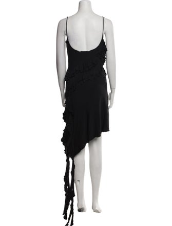 Mach & Mach Scoop Neck Long Dress