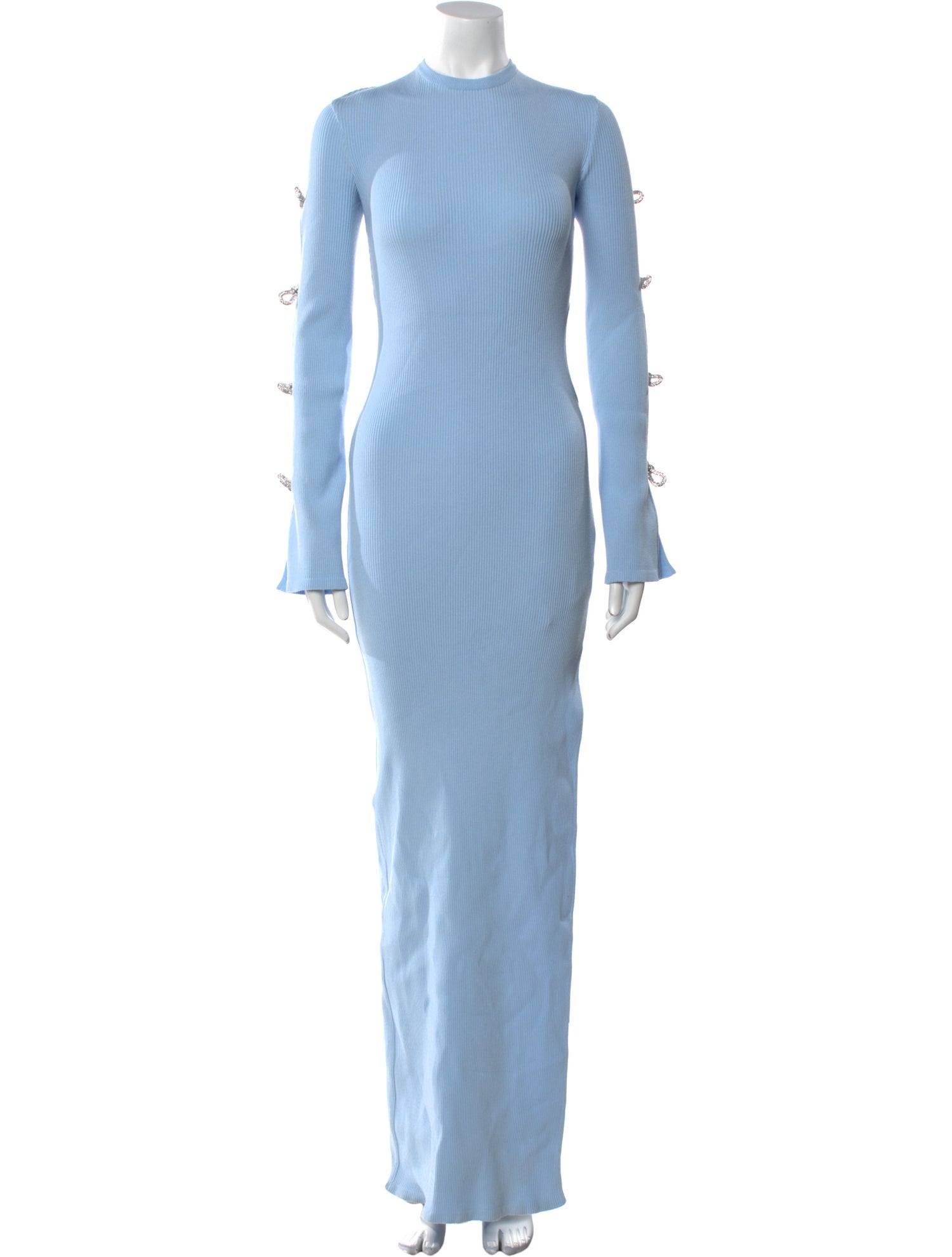 Mach & Mach Mock Neck Long Dress