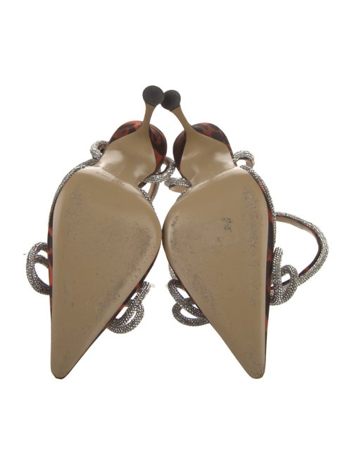 Mach & Mach Satin Printed Slingback Pumps