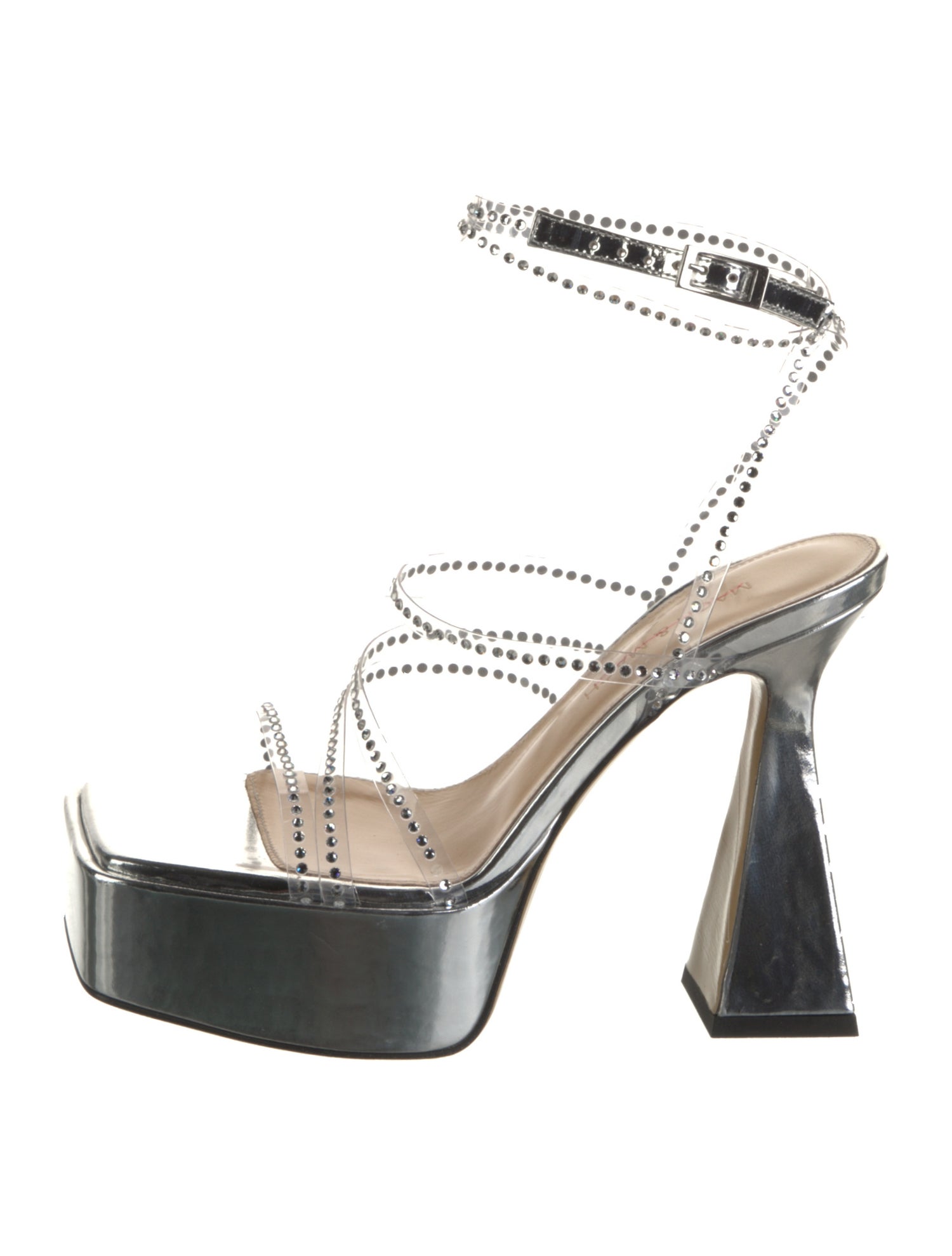 Mach & Mach PVC Crystal Embellishments Sandals