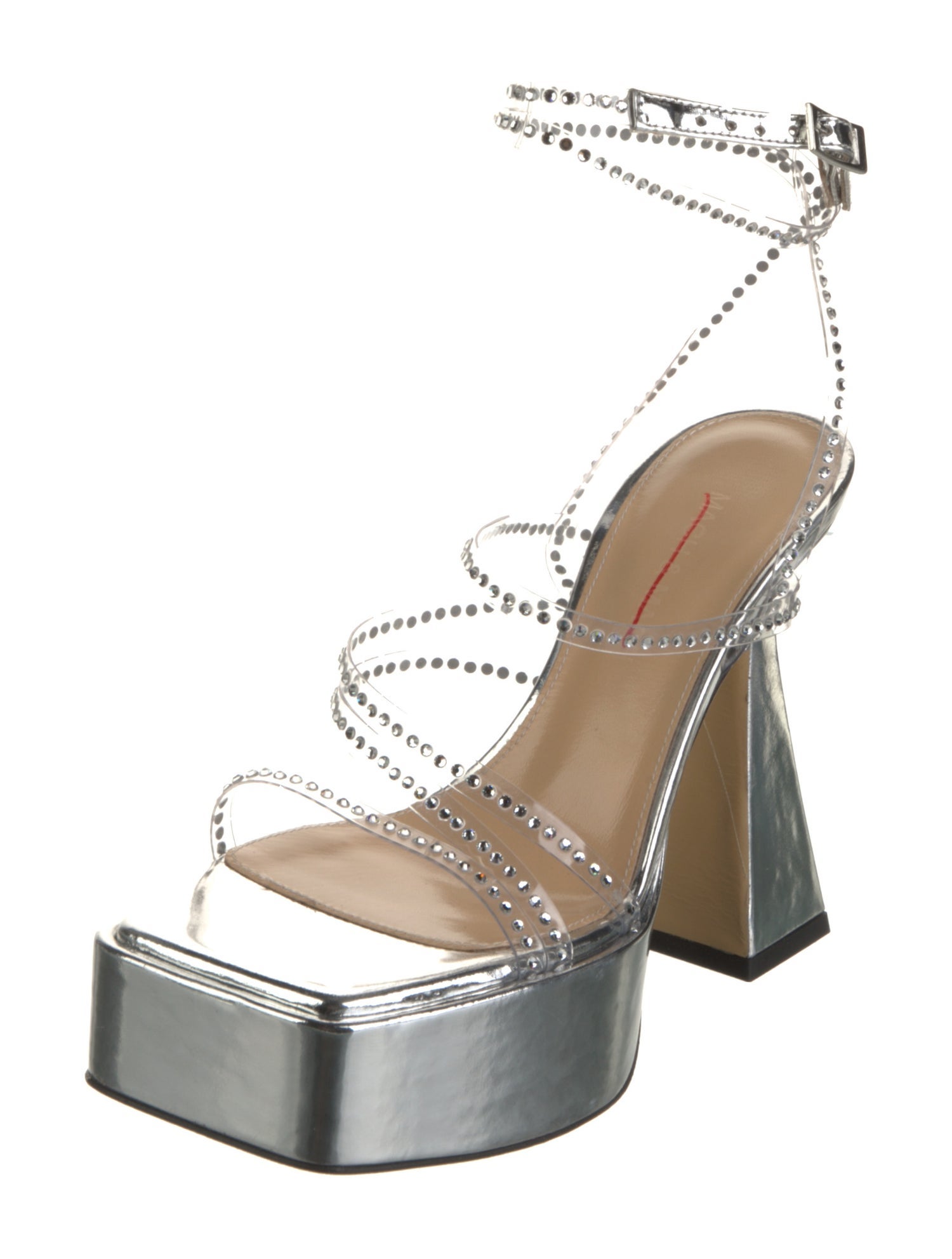Mach & Mach PVC Crystal Embellishments Sandals