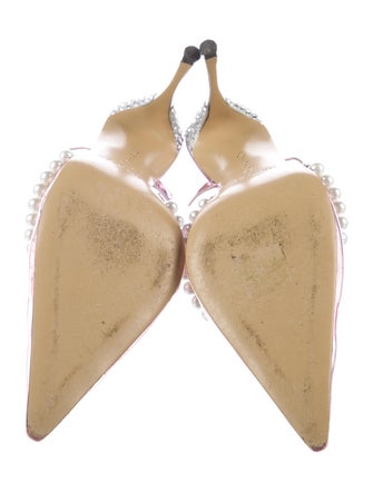 Mach & Mach Faux Pearl Accents PVC Mules