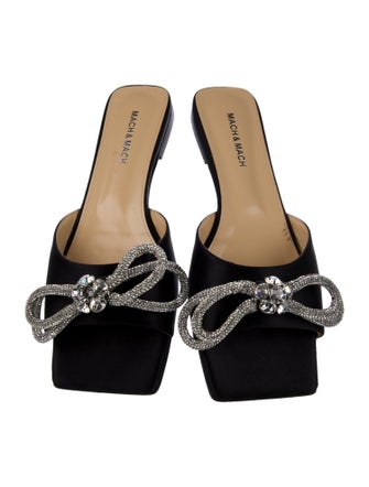 Mach & Mach Satin Bow Accents Slides