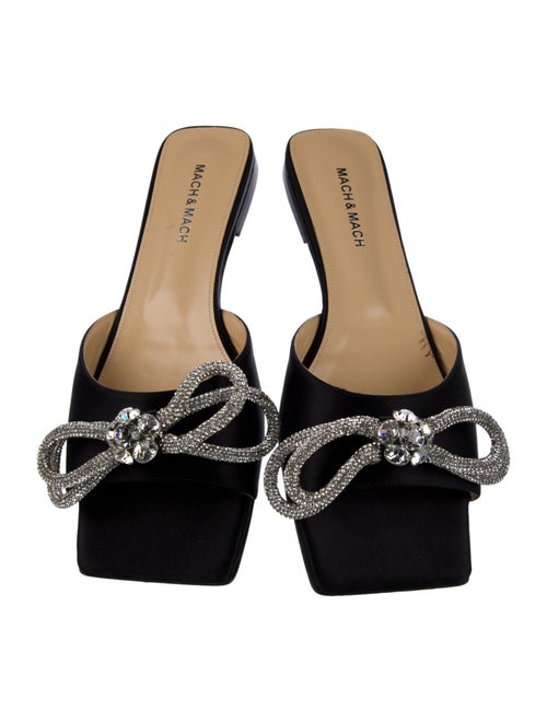 Mach & Mach Satin Bow Accents Slides