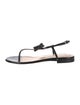 Mach & Mach Patent Leather Bow Accents T-Strap Sandals