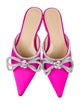 Mach & Mach Satin Bow Accents Mules