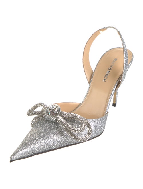 Mach & Mach Glitter Slingback Pumps