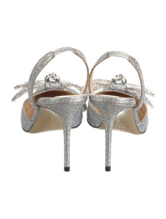 Mach & Mach Glitter Slingback Pumps