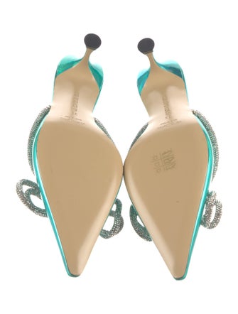 Mach & Mach Patent Leather Bow Accents Mules