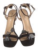 Mach & Mach Satin Crystal Embellishments Sandals