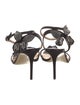 Mach & Mach Satin Crystal Embellishments Sandals