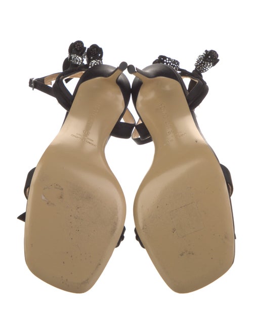 Mach & Mach Satin Crystal Embellishments Sandals