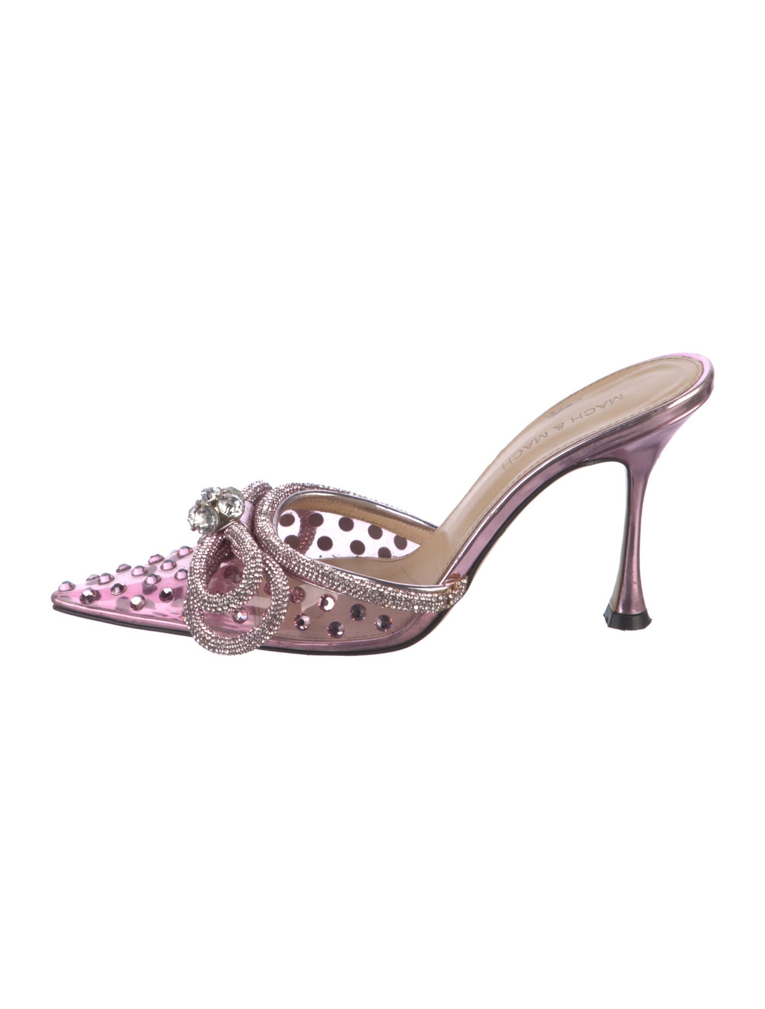 Mach & Mach PVC Bow Accents Mules