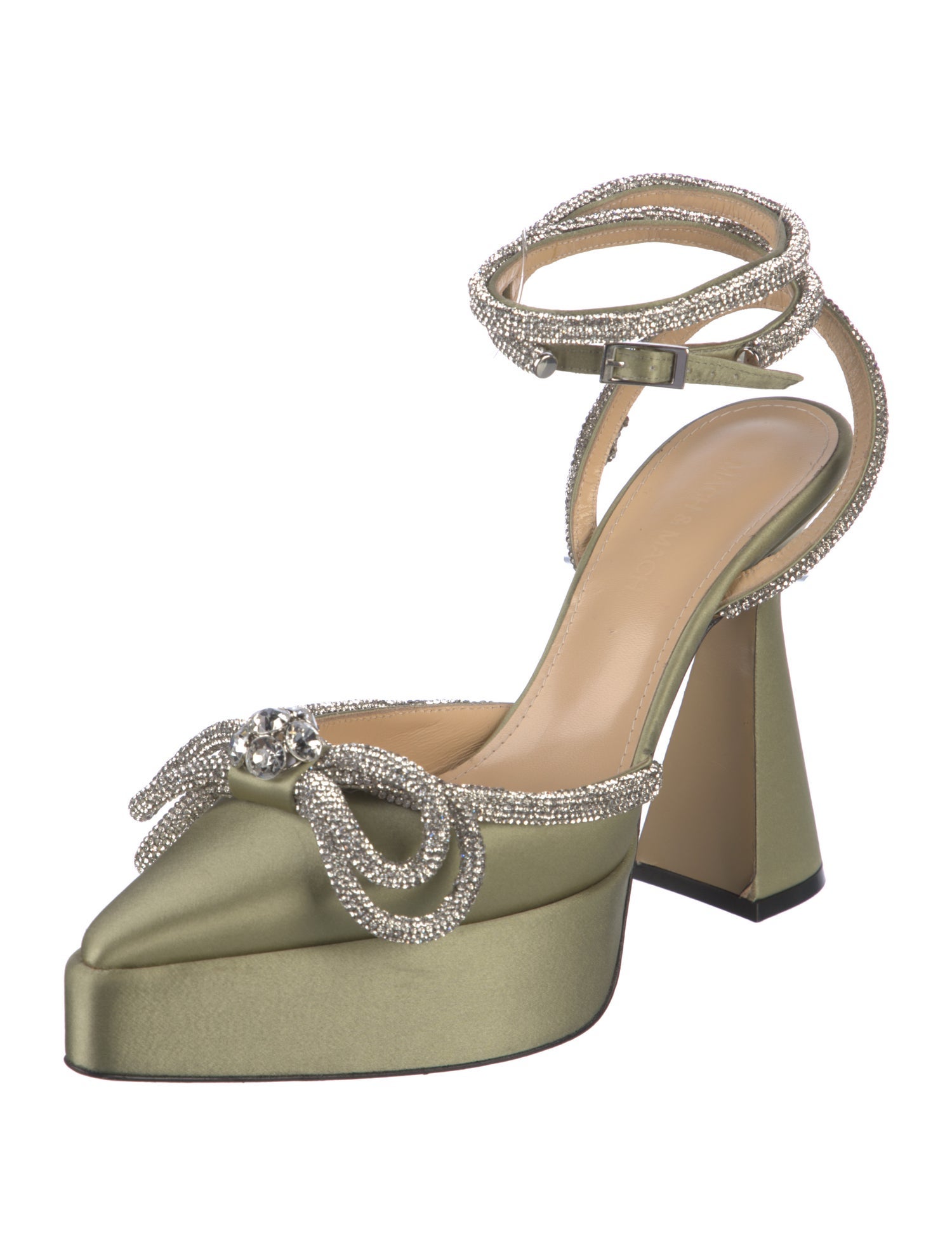 Mach & Mach Vintage Satin D'Orsay Pumps