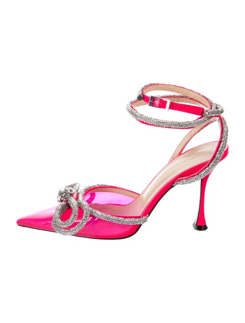 Mach & Mach Patent Leather Crystal Embellishments D'Orsay Pumps