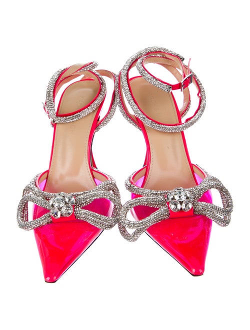 Mach & Mach Patent Leather Crystal Embellishments D'Orsay Pumps