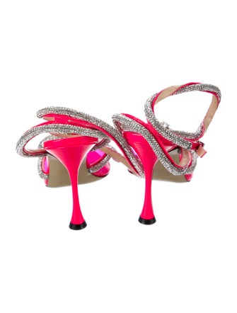 Mach & Mach Patent Leather Crystal Embellishments D'Orsay Pumps