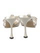 Mach & Mach Satin Bow Accents Mules