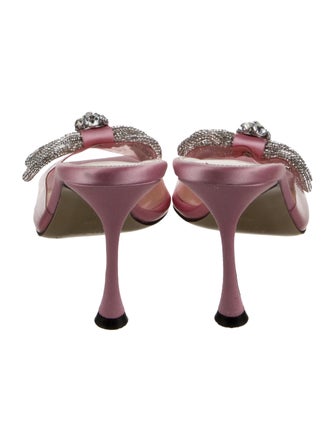 Mach & Mach Satin Bow Accents Slides