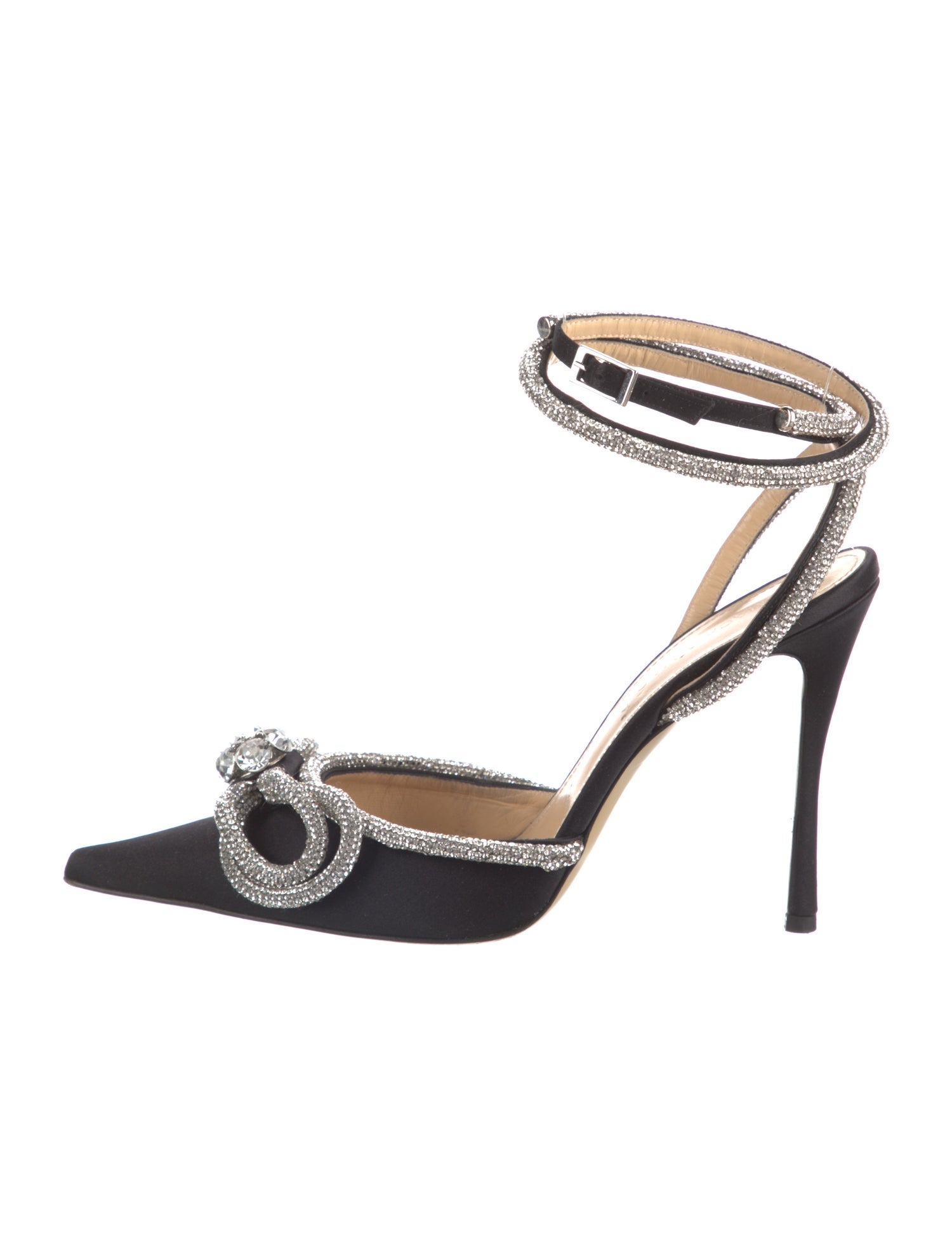 Mach & Mach Vintage Satin D'Orsay Pumps