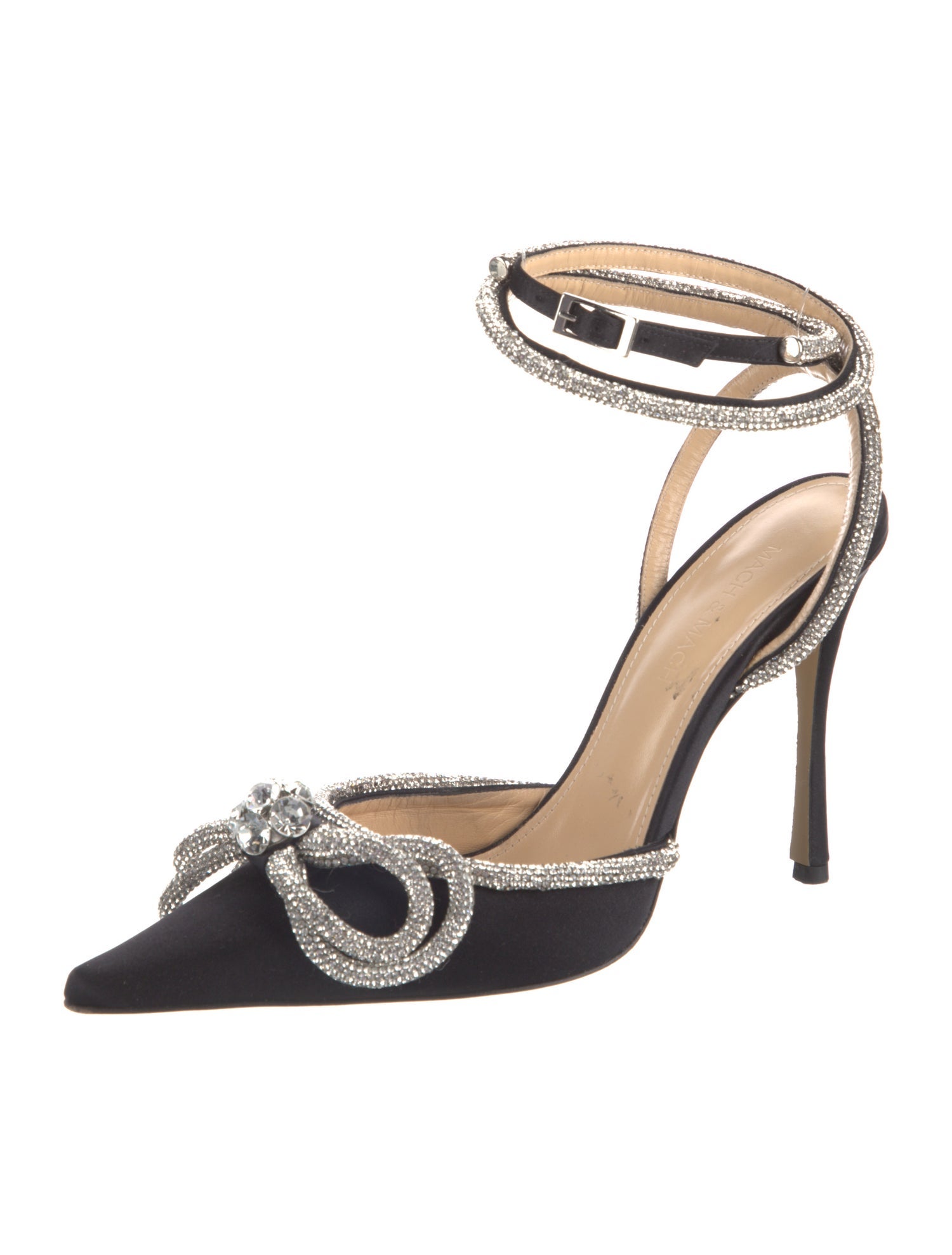 Mach & Mach Vintage Satin D'Orsay Pumps