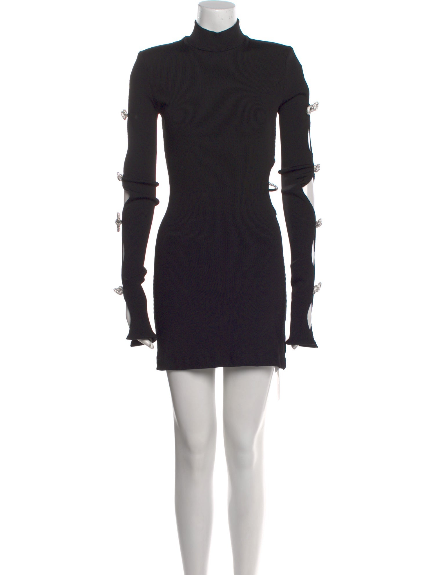 Mach & Mach Mock Neck Mini Dress