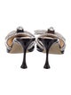 Mach & Mach Patent Leather Bow Accents Mules