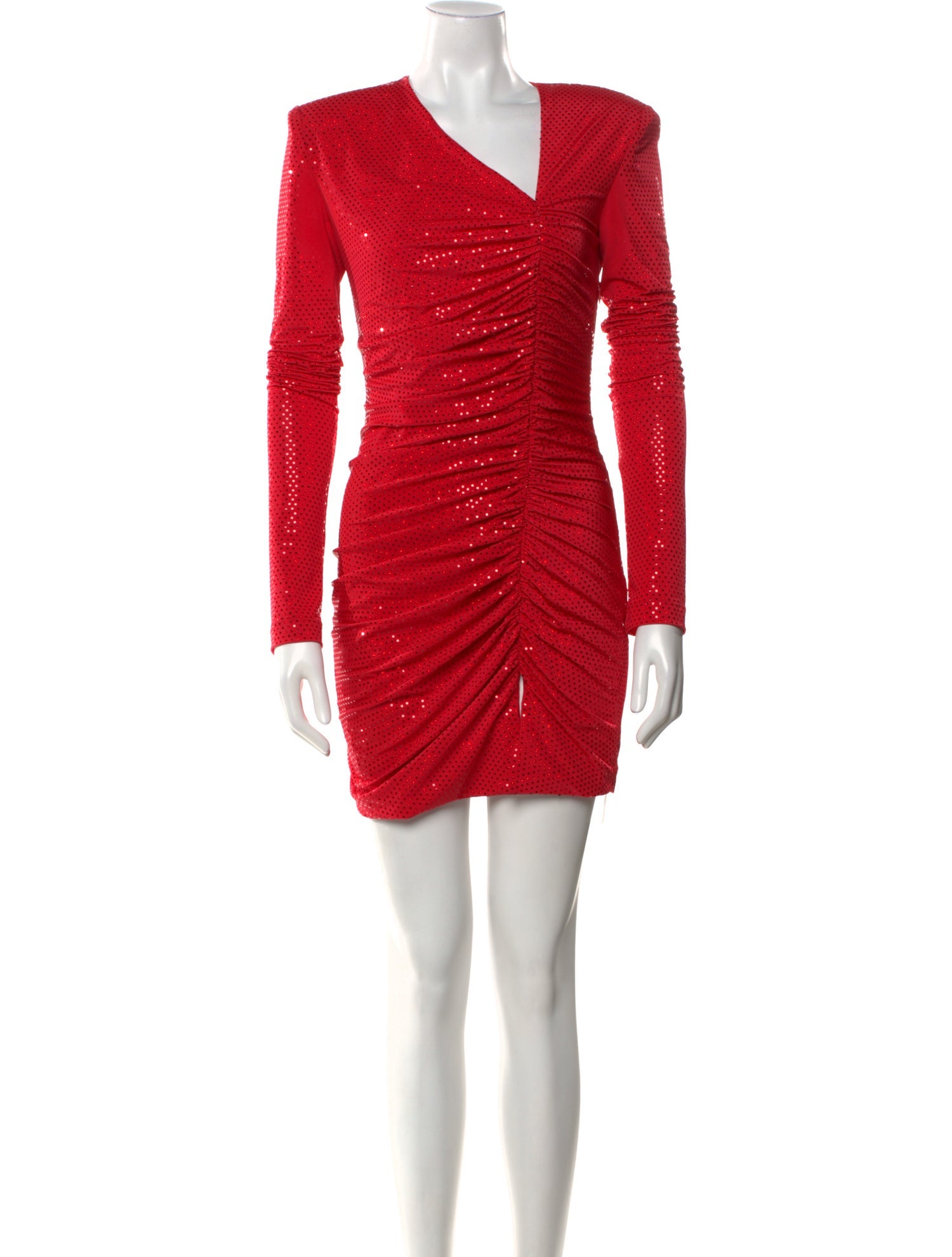 Mach & Mach V-Neck Mini Dress