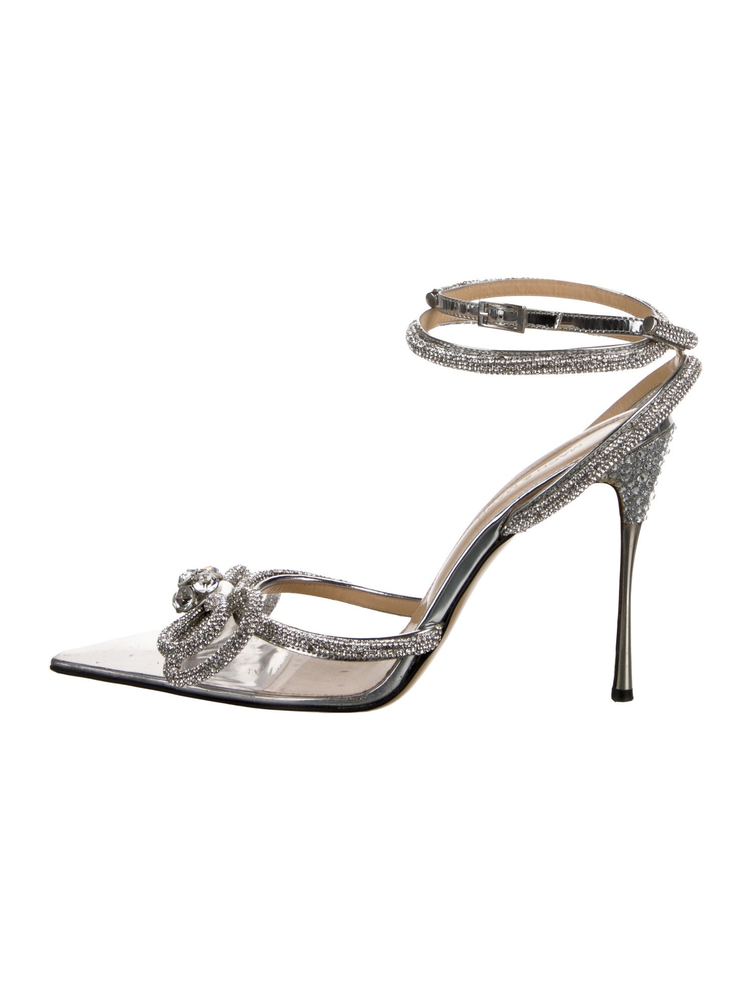 Mach & Mach PVC Bow Accents D'Orsay Pumps