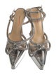 Mach & Mach Crystal Bow Accents Slingback Pumps