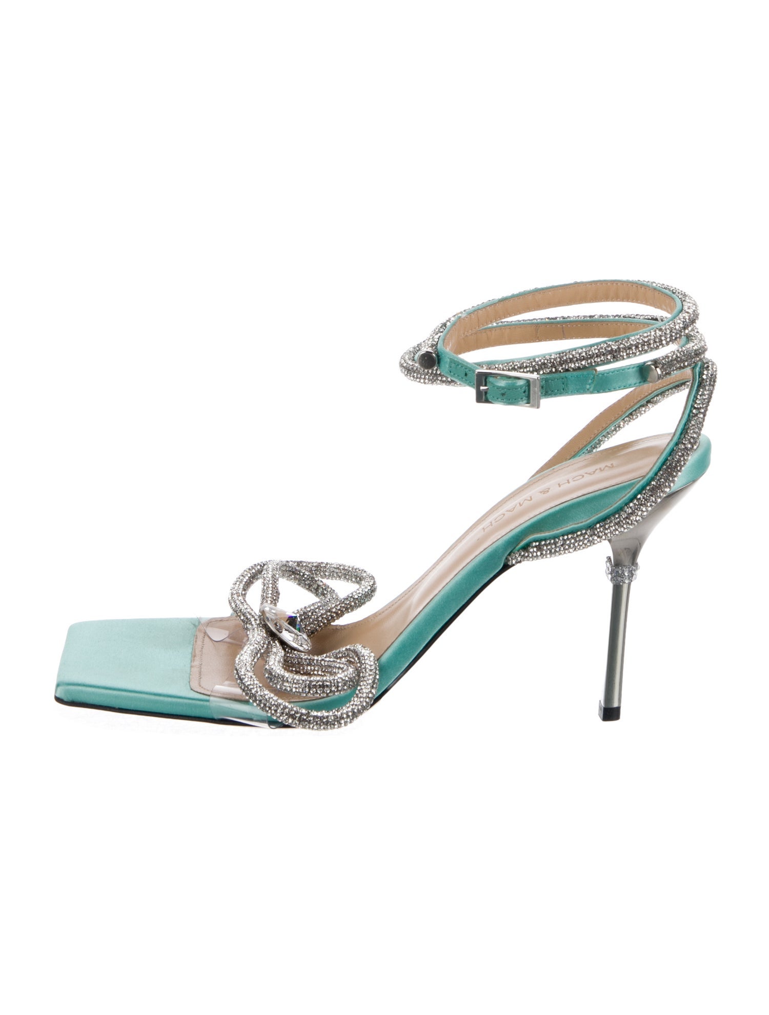 Mach & Mach Satin Bow Accents Sandals w/ Tags