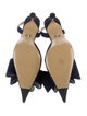 Mach & Mach Leather Bow Accents Slingback Pumps