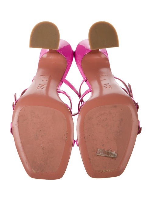 Amina Muaddi Patent Leather Slides