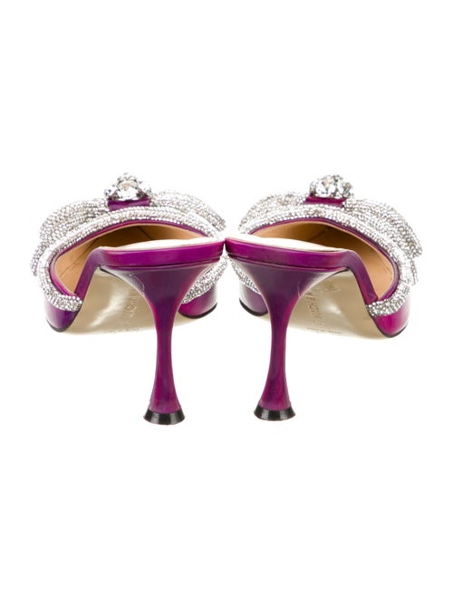 Mach & Mach Satin Bow Accents Mules