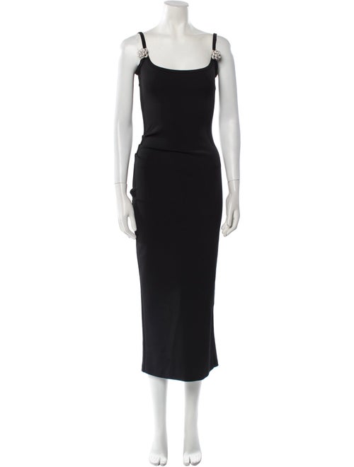 Mach & Mach Square Neckline Long Dress