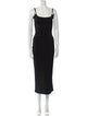 Mach & Mach Square Neckline Long Dress