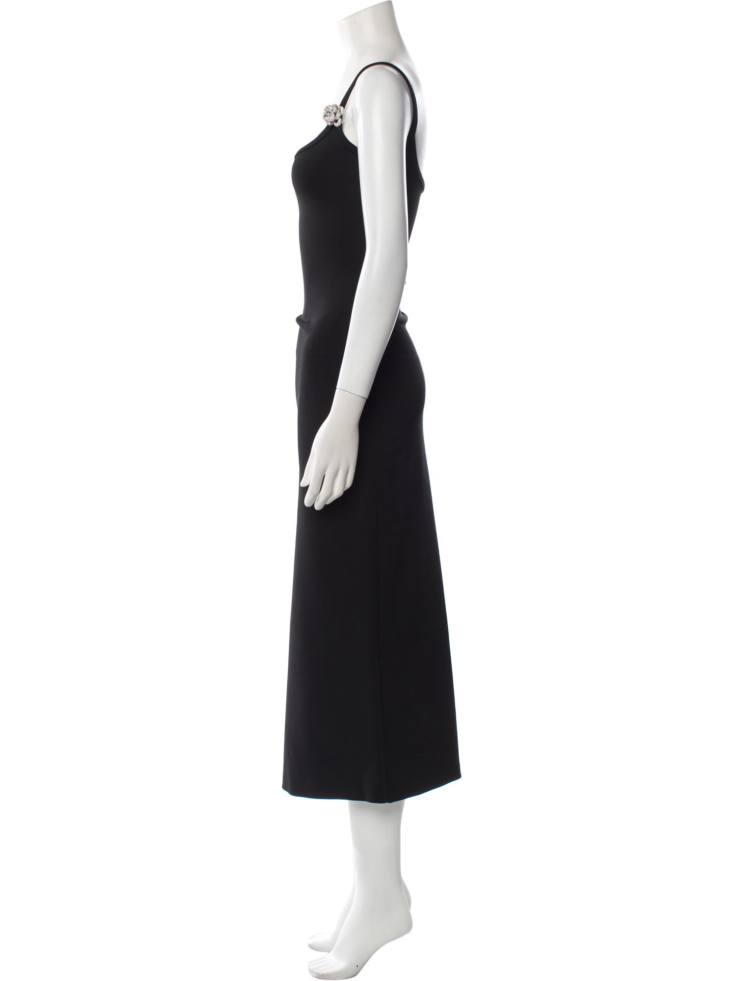 Mach & Mach Square Neckline Long Dress