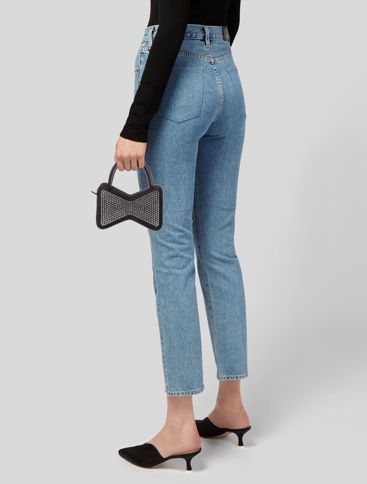 Mach & Mach Satin Top Handle Bag