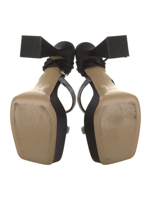 Mach & Mach Satin Crystal Embellishments Sandals