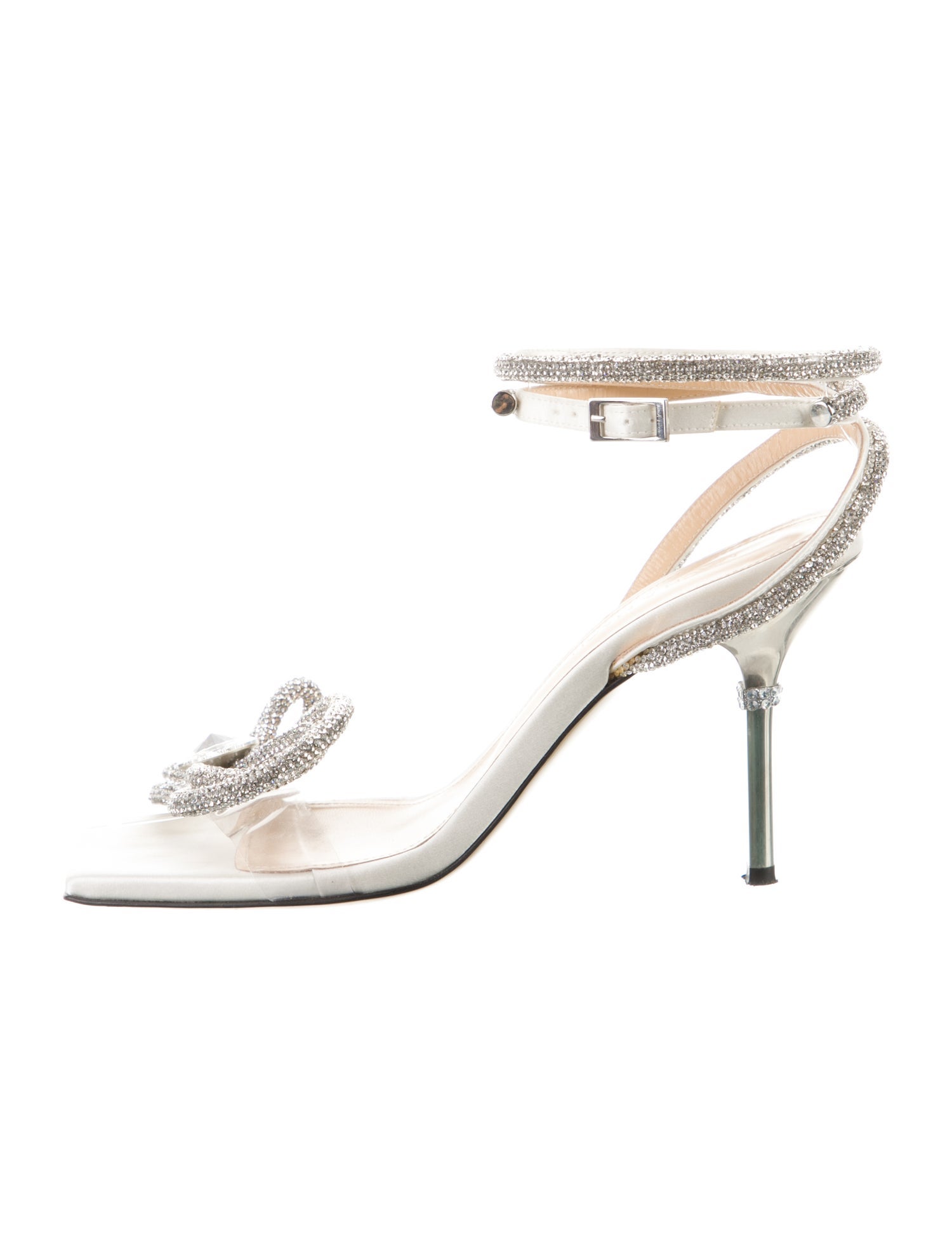 Mach & Mach Leather Bow Accents Sandals