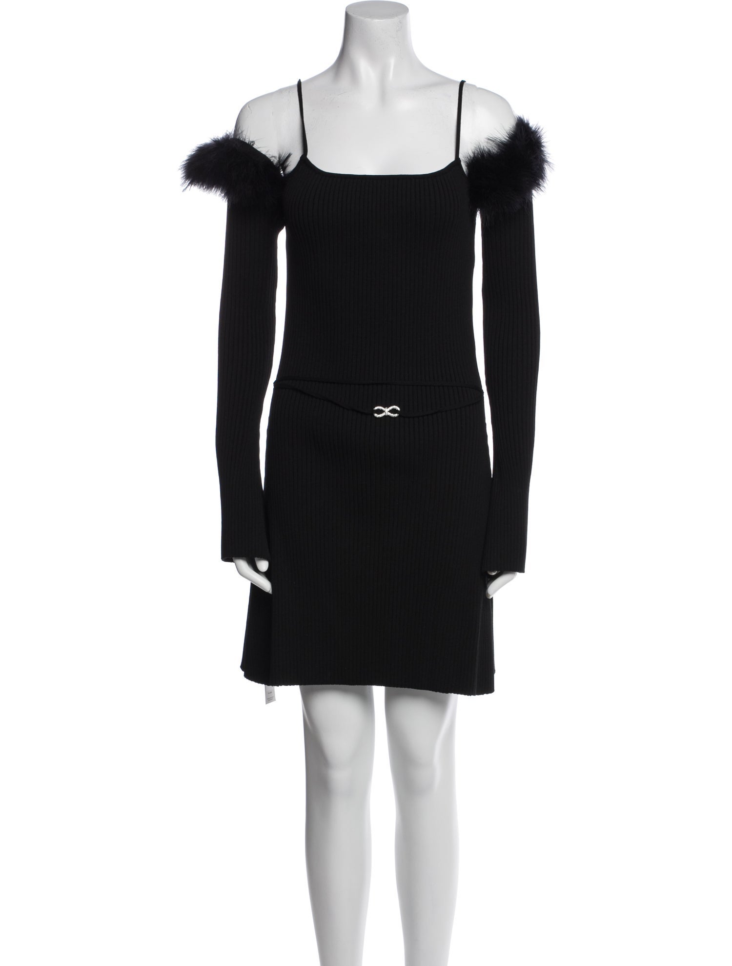 Mach & Mach Square Neckline Mini Dress