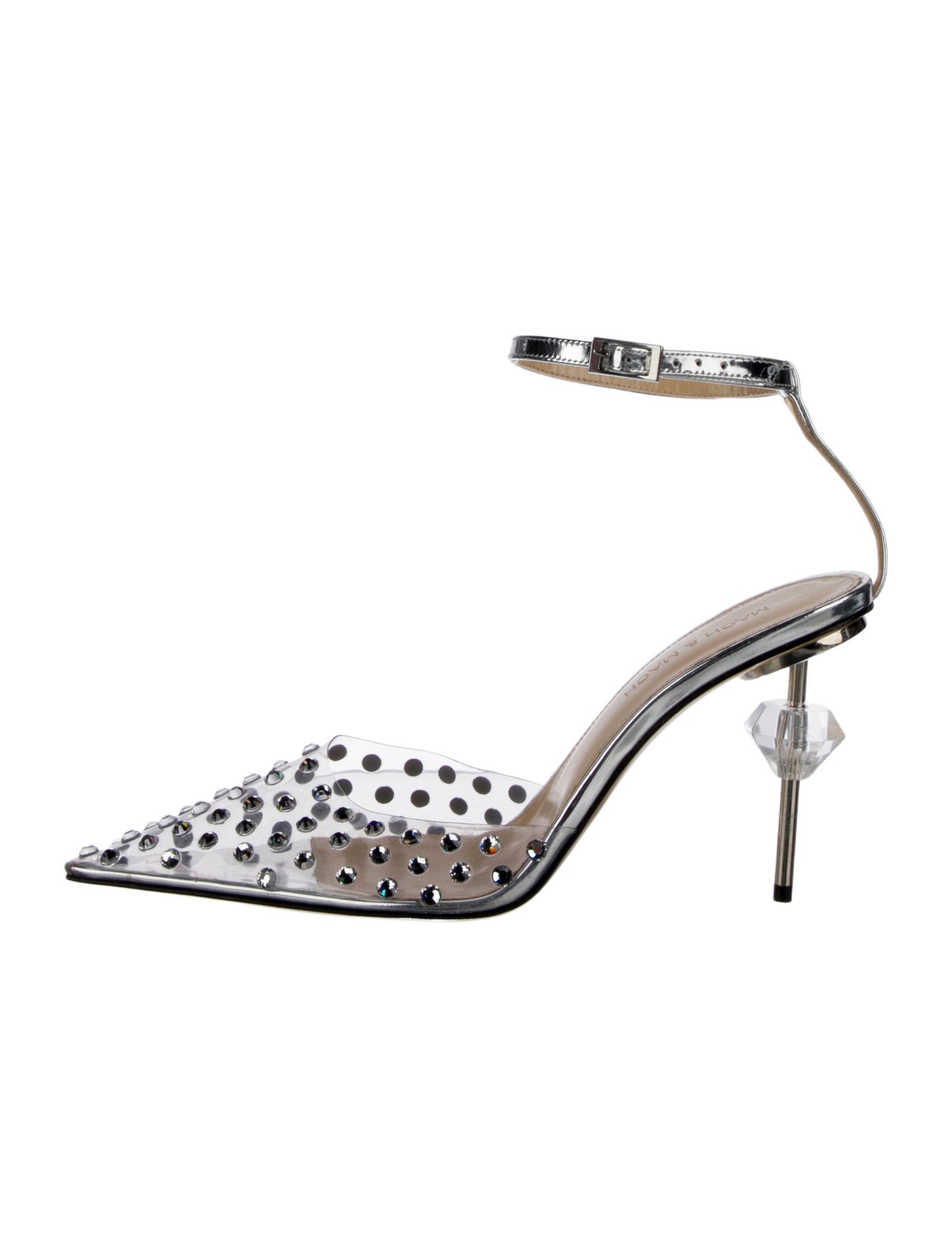 Mach & Mach PVC Crystal Embellishments D'Orsay Pumps