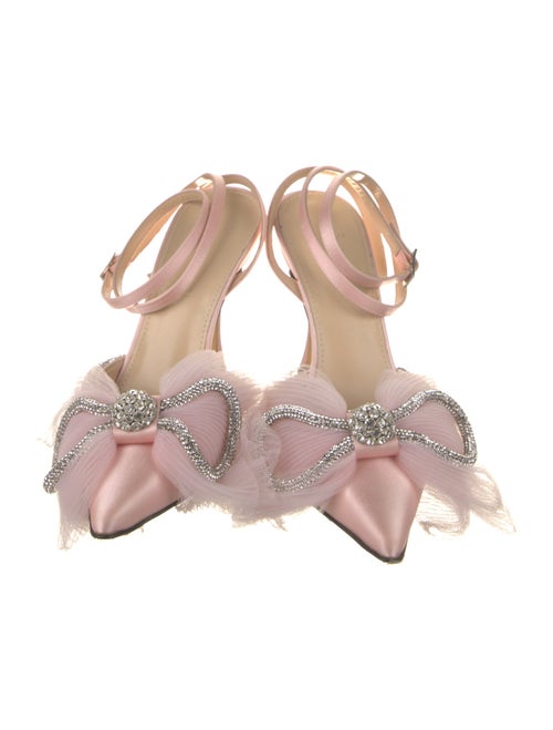 Mach & Mach Satin Mesh Accents D'Orsay Pumps