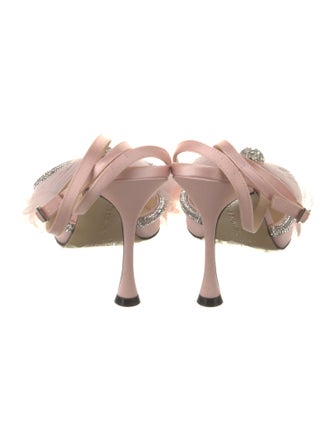 Mach & Mach Satin Mesh Accents D'Orsay Pumps