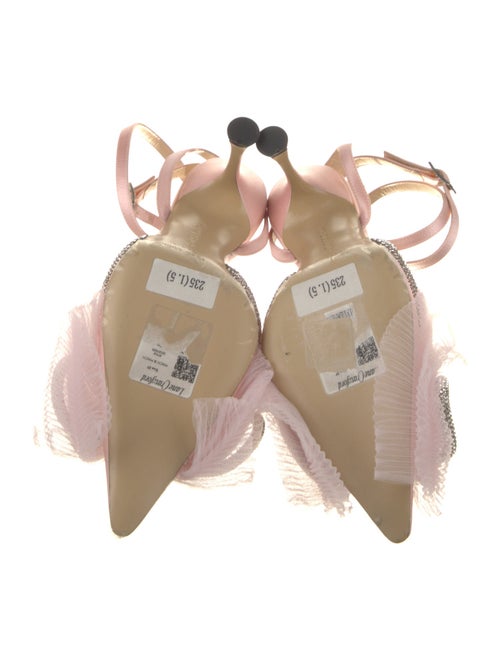 Mach & Mach Satin Mesh Accents D'Orsay Pumps