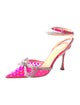 Mach & Mach Crystal Colorblock Pattern Slingback Pumps