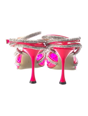 Mach & Mach Crystal Colorblock Pattern Slingback Pumps