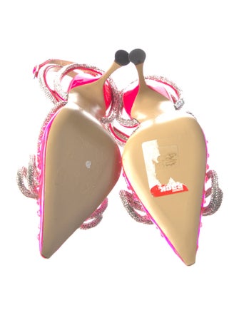 Mach & Mach Crystal Colorblock Pattern Slingback Pumps