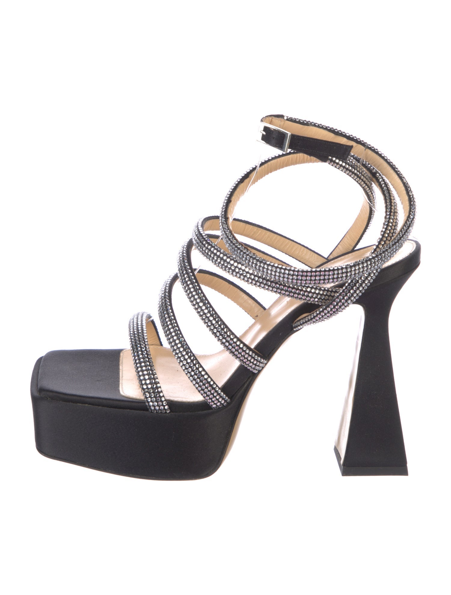 Mach & Mach Vintage Satin Sandals