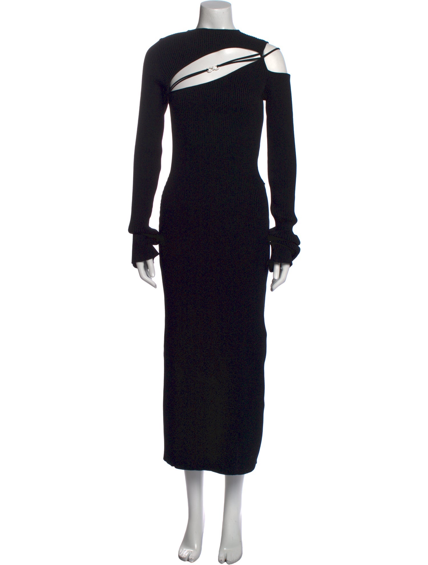 Mach & Mach Mock Neck Long Dress